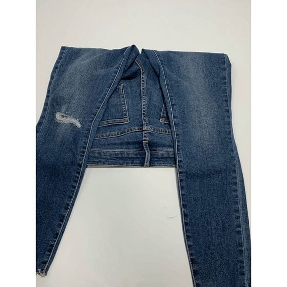 Sam Edelman Women's Jeans Skinny Ankle Ripped Raw Hem Blue Medium Wash Size 2/26 - Picture 5 of 11